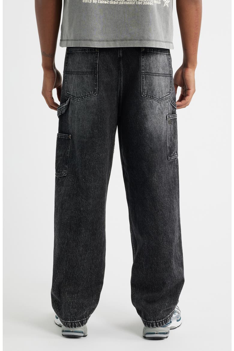 Mercer Double Knee Cotton Denim Carpenter Pants, Alternate, color, WASHED GREY