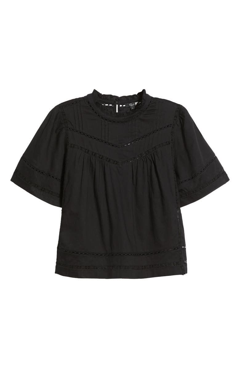 Rails Daisy Open Stitch Top, Alternate, color, Black