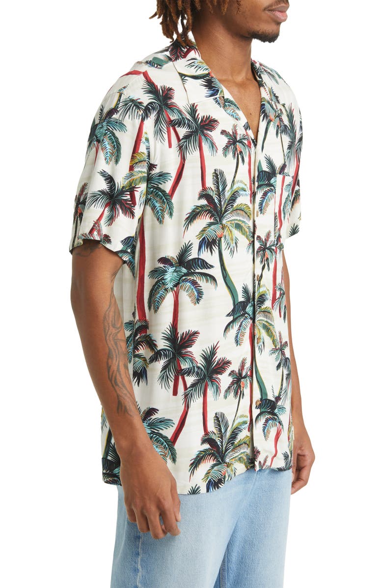 Scotch & Soda Trim Fit Short Sleeve Button-Up Camp Shirt, Alternate, color,