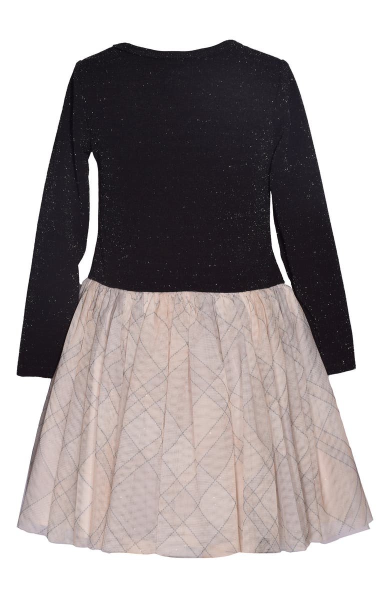 Bonnie Jean Kids' Mixed Media Ballerina Dress, Alternate, color,