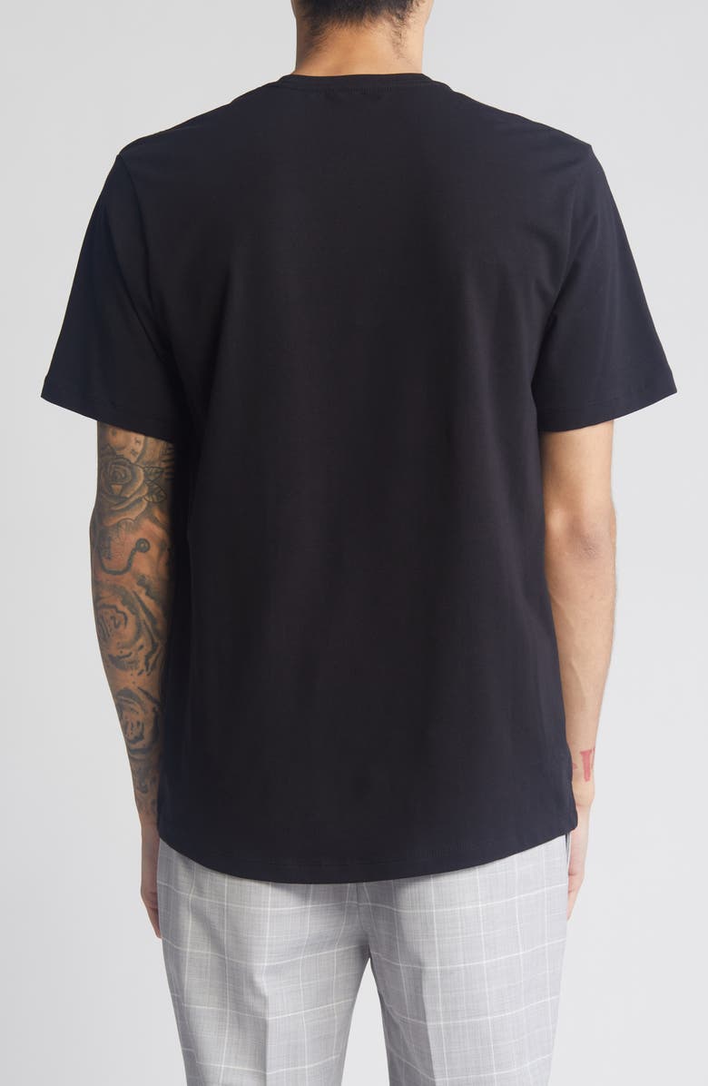 Open Edit Crewneck Stretch Cotton T-Shirt, Alternate, color, Black