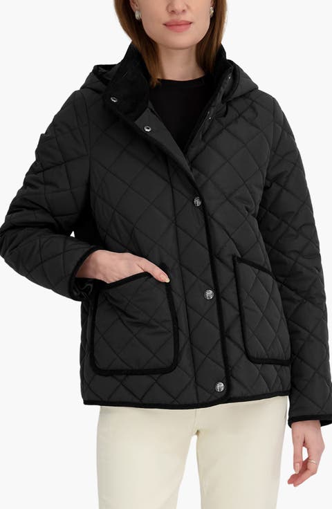 Rose Hooded Quilted Jacket