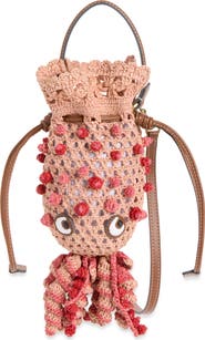 Anya Hindmarch Crochet Raffia Squid Crossbody Bag