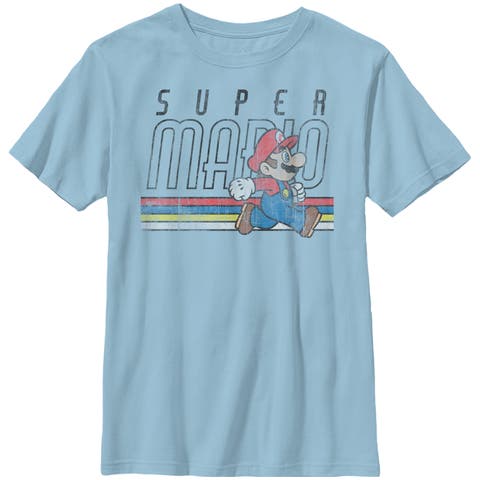 Boys' Super Mario Classic Stripes Short Sleeve Graphic T-shirt