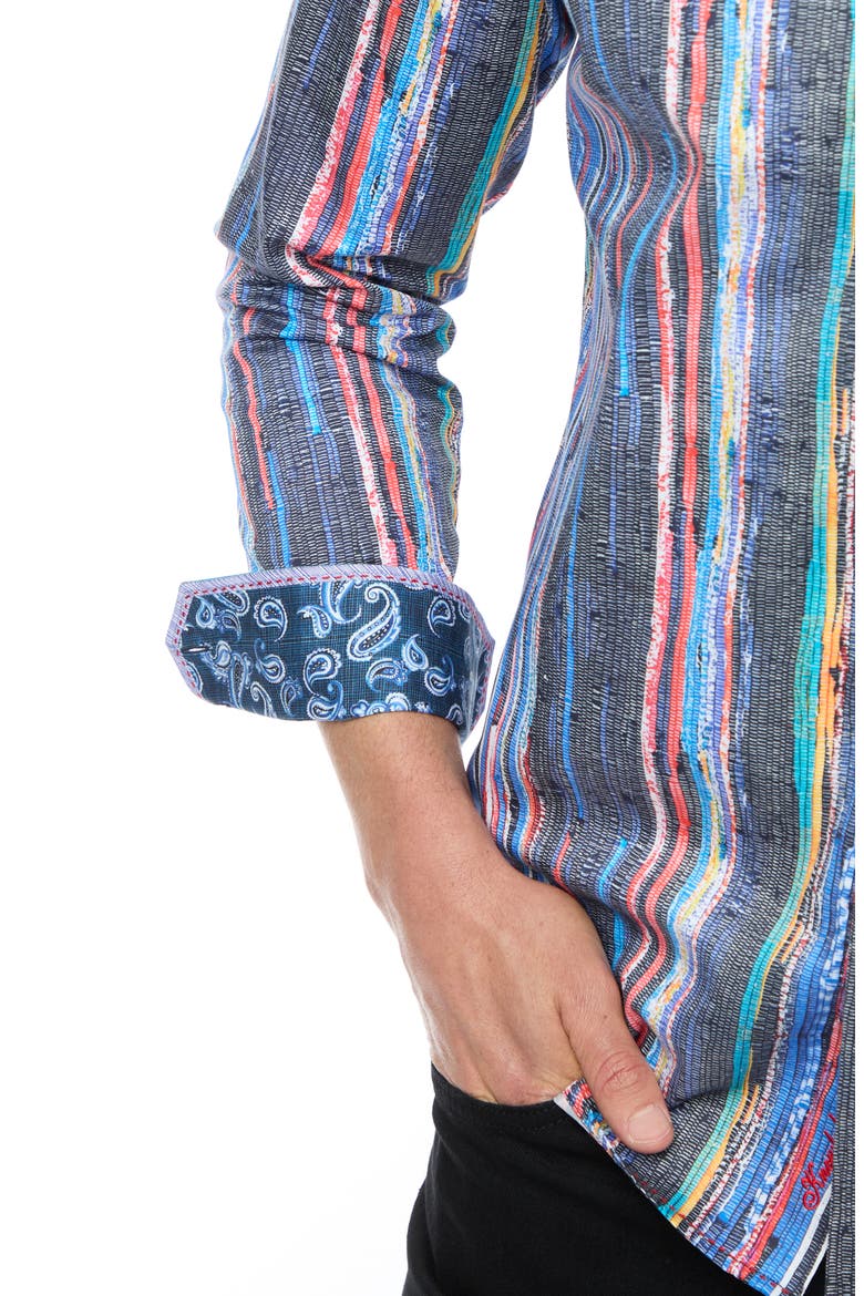 Baja Stripe Classic Fit Stretch Button-Up Shirt, Alternate, color, MULTI