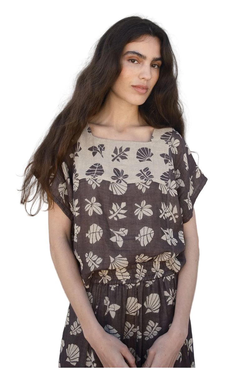 Ace & Jig Prudence Reversible Square Neck Top, Main, color, Botanical