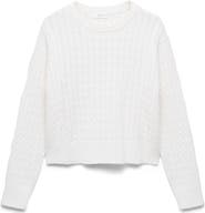 MANGO TEEN Cable Cotton Blend Sweater