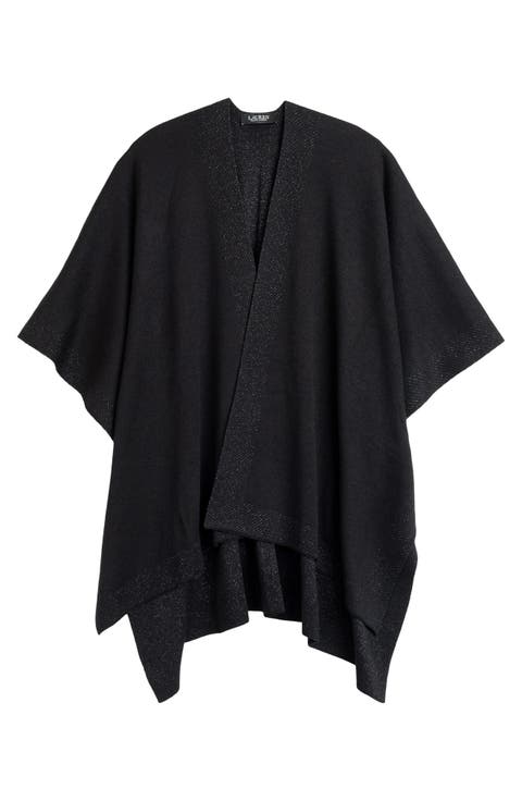 Ruana With Shine Border