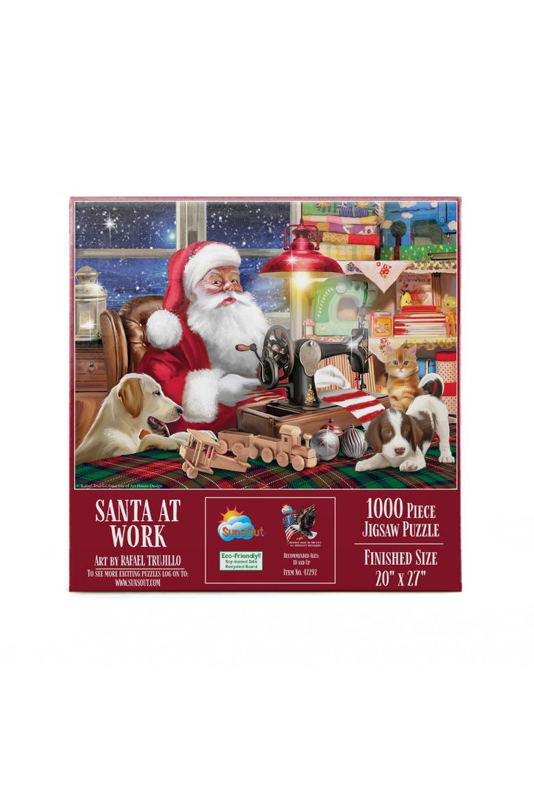 Santa at Work 1000 piece Jigsaw Puzzle for Adults, Alternate, color, Multicolor