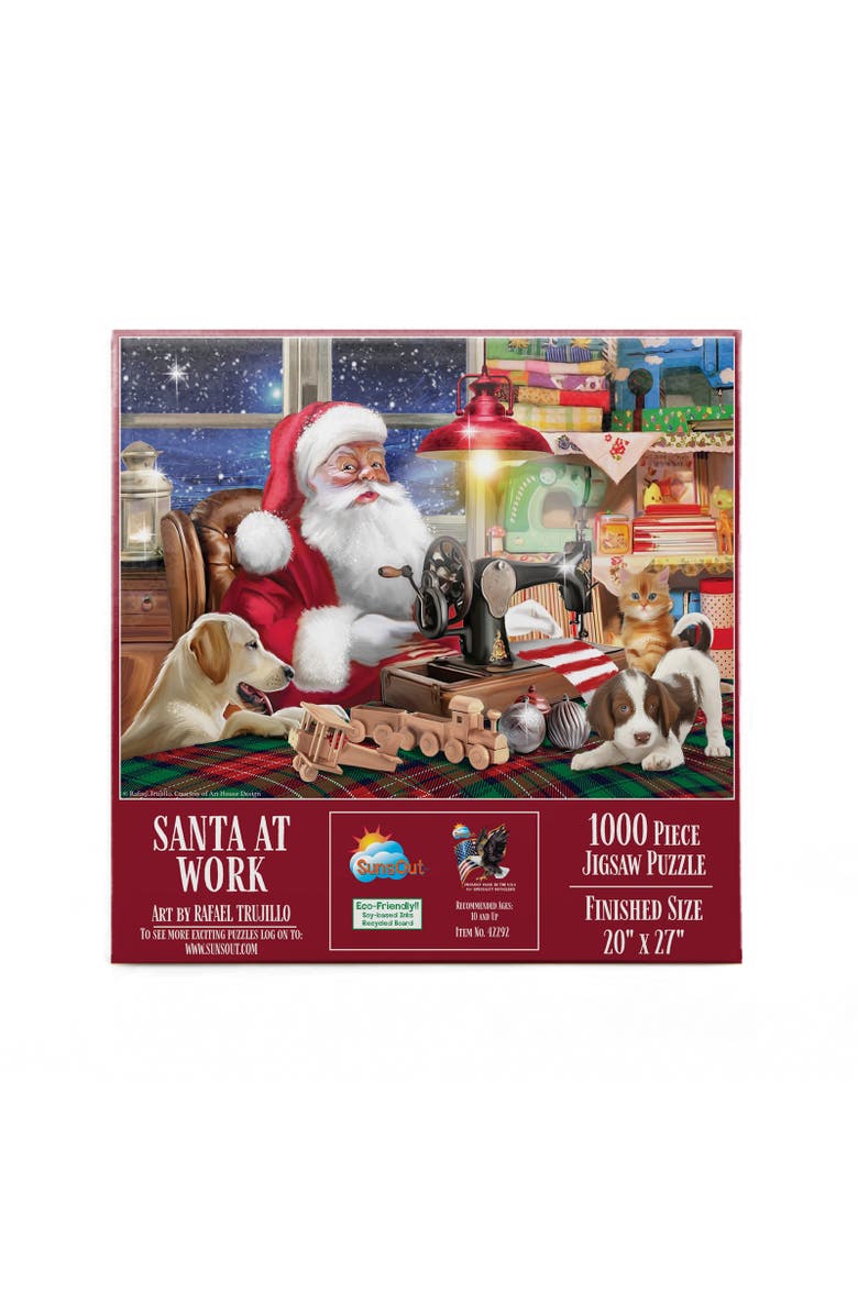 Sunsout Santa at Work 1000 piece Jigsaw Puzzle for Adults, Alternate, color, Multicolor