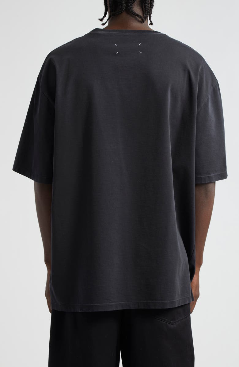 Maison Margiela Distressed Appliqué Logo Cotton T-Shirt, Alternate, color, 