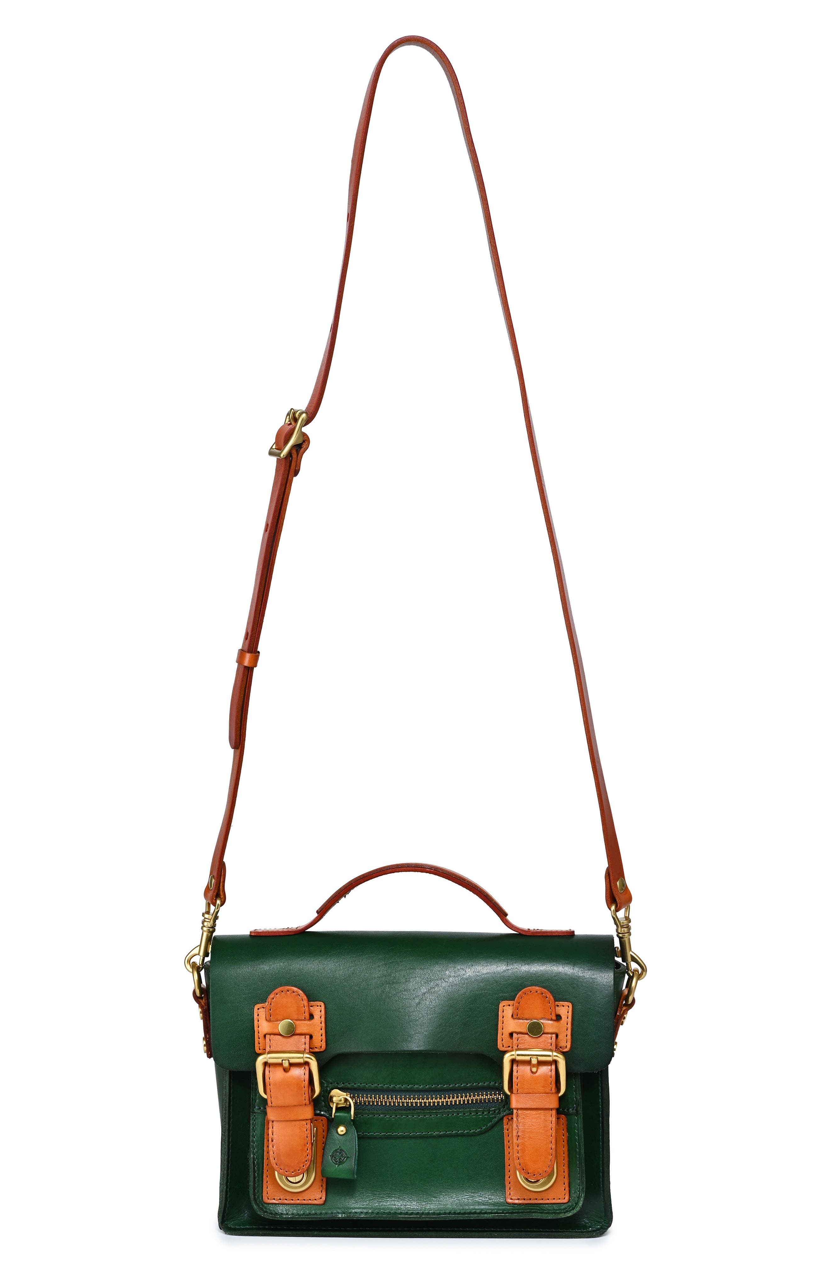 Aster Mini Leather Satchel, Alternate, color, GREEN