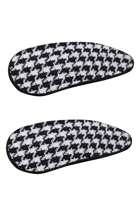 Set of 2 Houndstooth Hair Clips