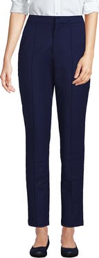 Lands' End High Rise Bi Stretch Pintuck Pencil Ankle Pants