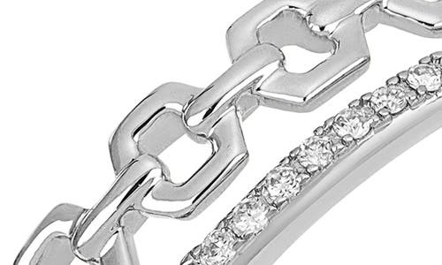 Carriere Jewelry Carrière Jewelry Diamond & Link Ring In 14k White Gold