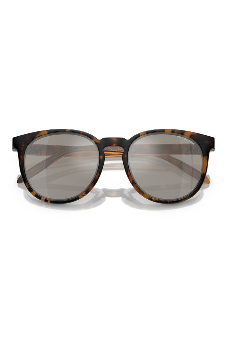 54mm Round Sunglasses, Alternate, color, DARK TORTOISE
