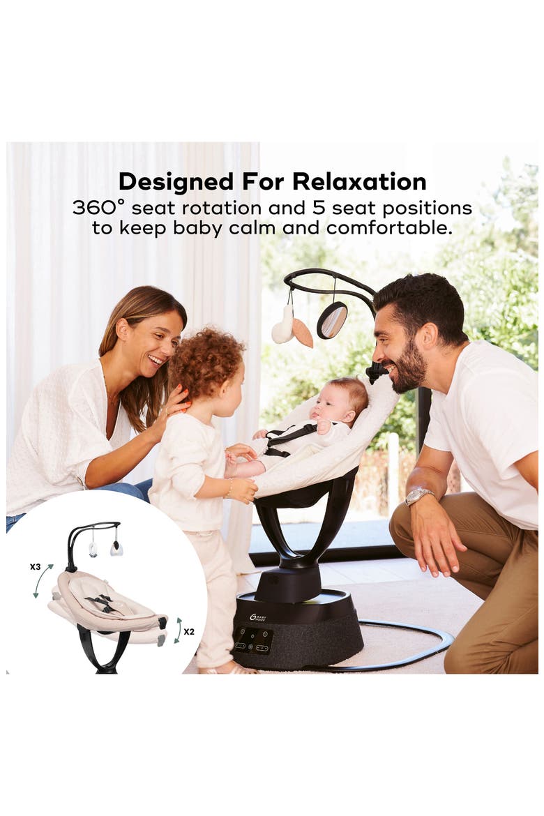Swoon Evolution Connect Smart Baby Swing, Alternate, color, CURLY WHITE