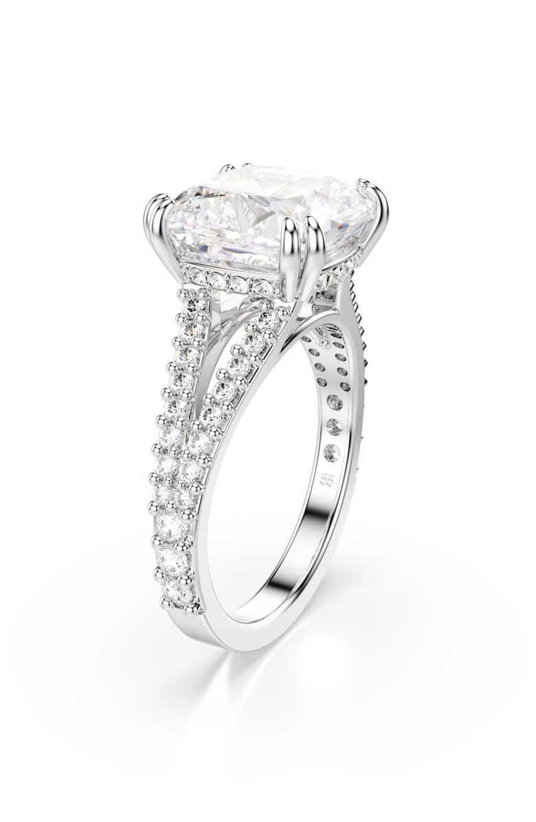 Swarovski Stilla Cocktail Ring, Main, color, White/ Silver