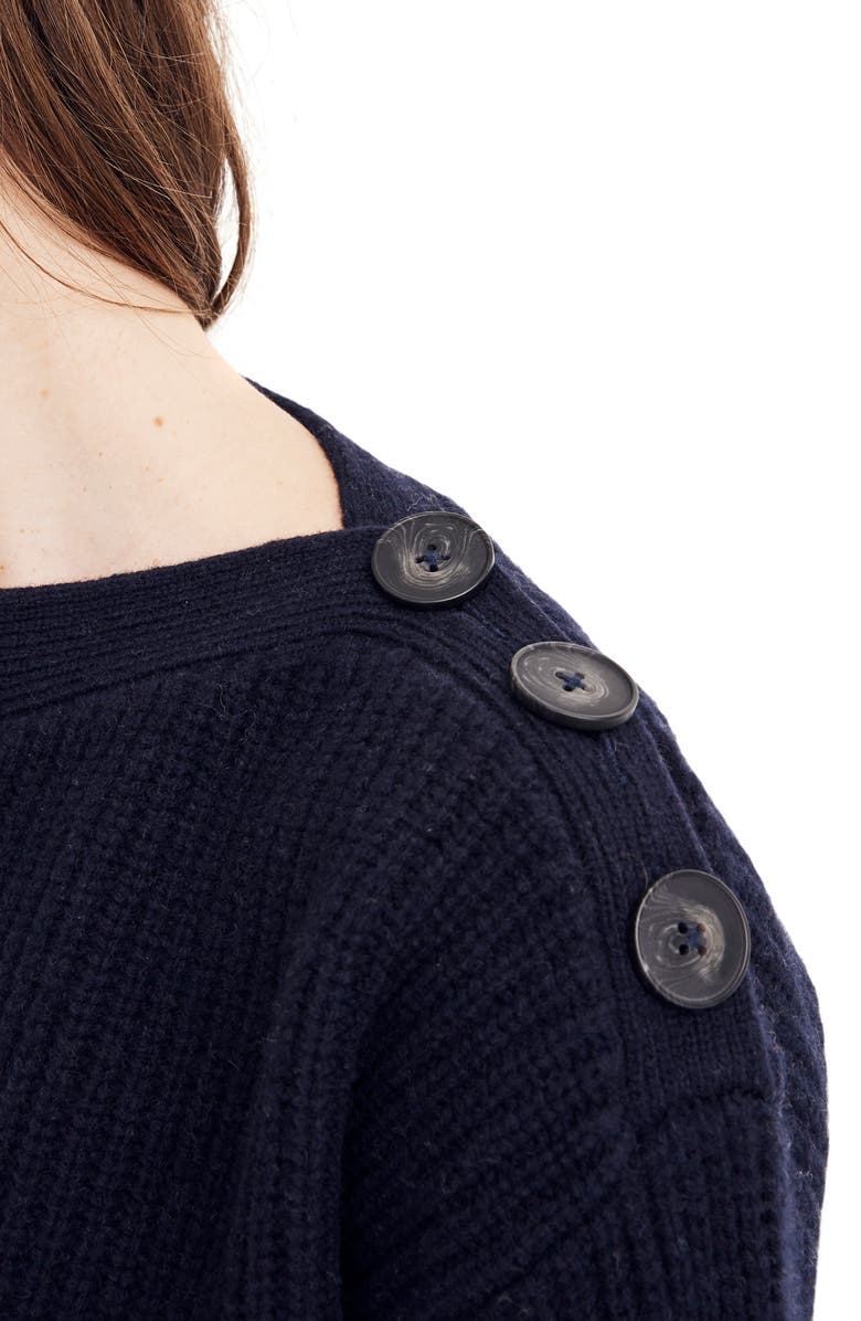 Madewell Boat Neck Button Shoulder Sweater, Alternate, color, 