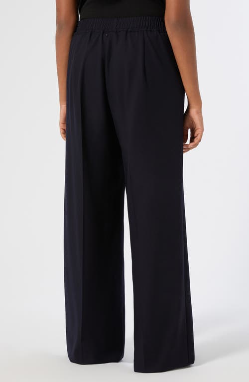 Marina Rinaldi Quota Stretch Twill Pull-on Pants In Blue