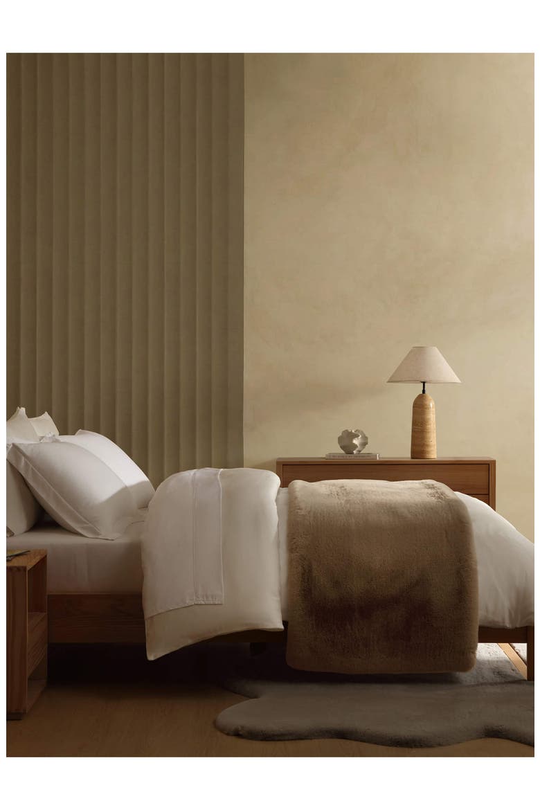 Faux Fur Bed Runner, Alternate, color, TAN