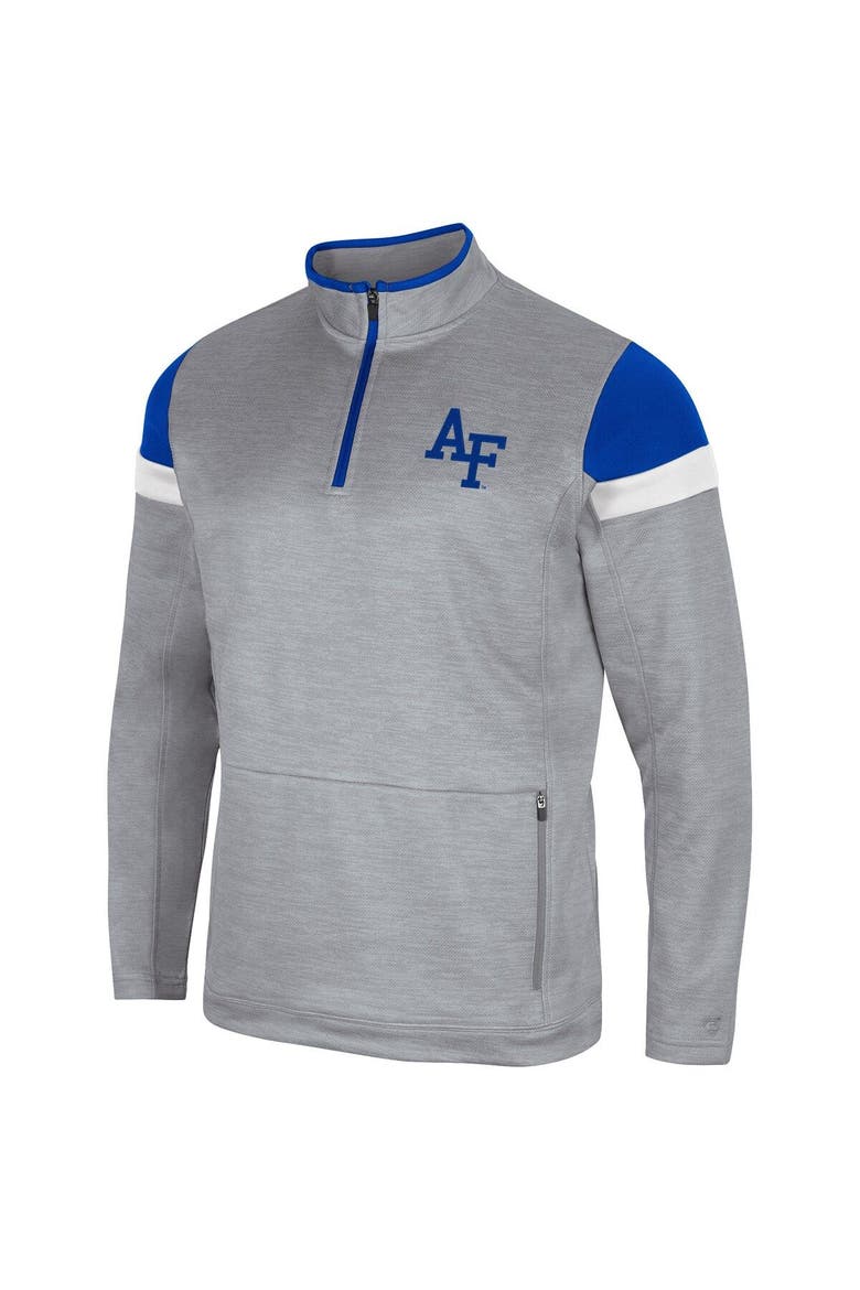 Men's Colosseum Gray Air Force Falcons Bingo Quarter-Zip Jacket, Alternate, color, Gray