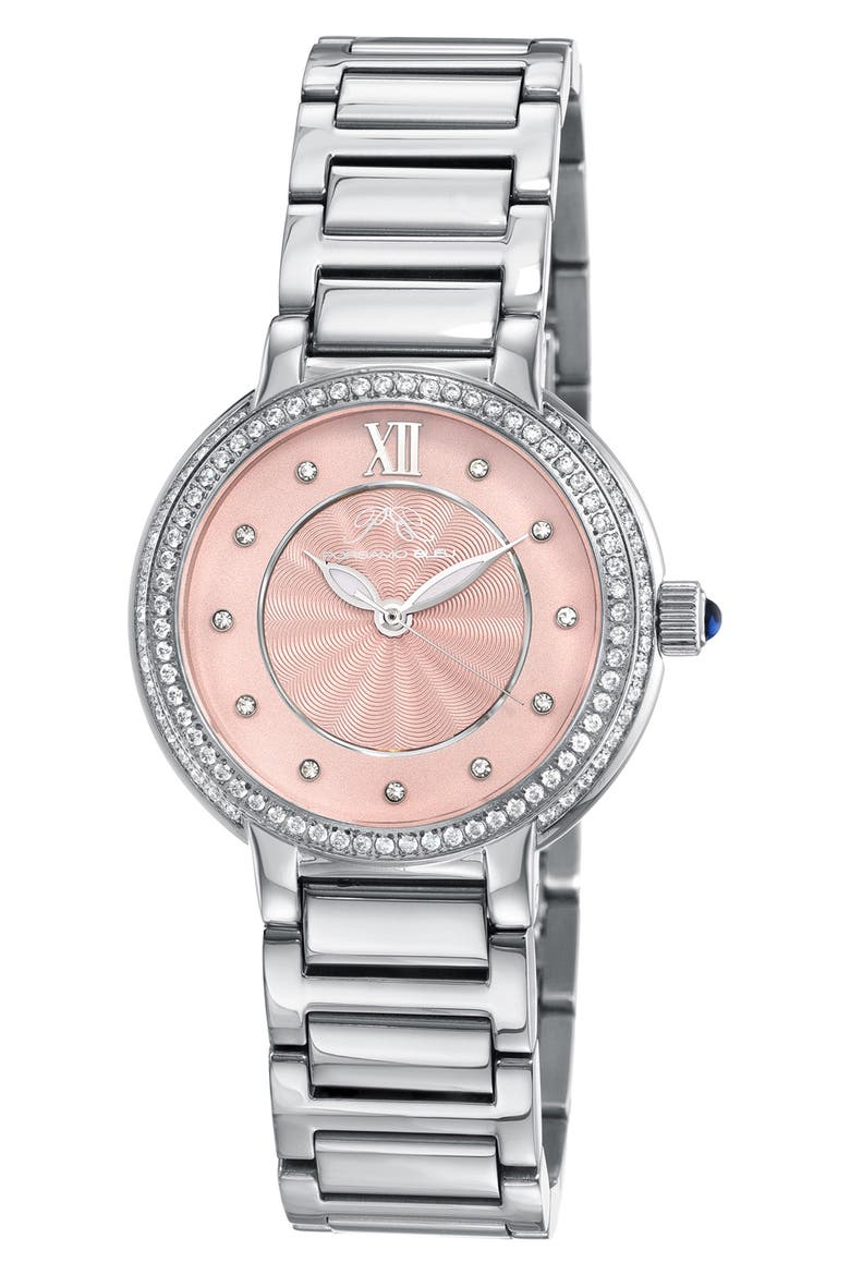 Stella Crystal Bracelet Watch, 32mm, Main, color, SILVER