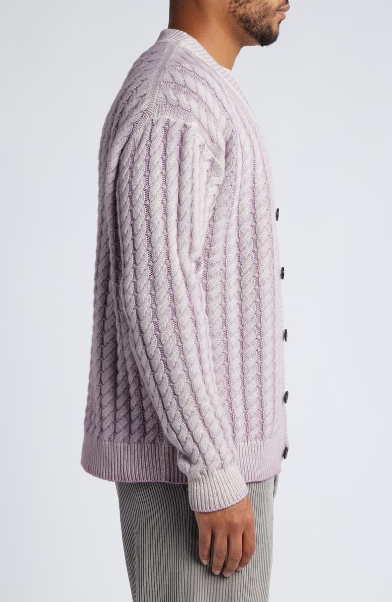 Barena Venezia Cable Knit Wool Blend Cardigan, Alternate, color, 