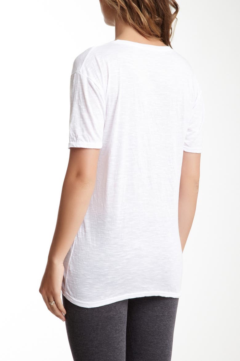 Slub V-Neck Pocket T-Shirt, Alternate, color, WHITE