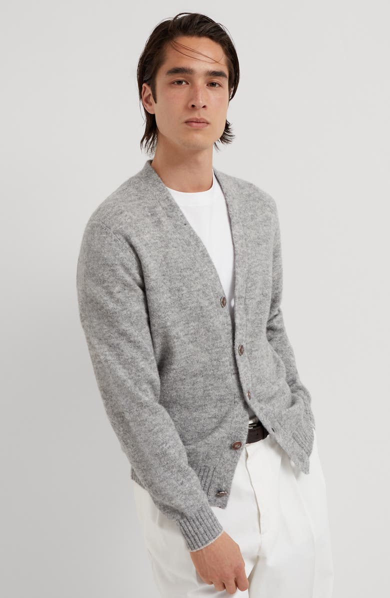 Brunello Cucinelli Cardigan with metal buttons, Alternate, color, 