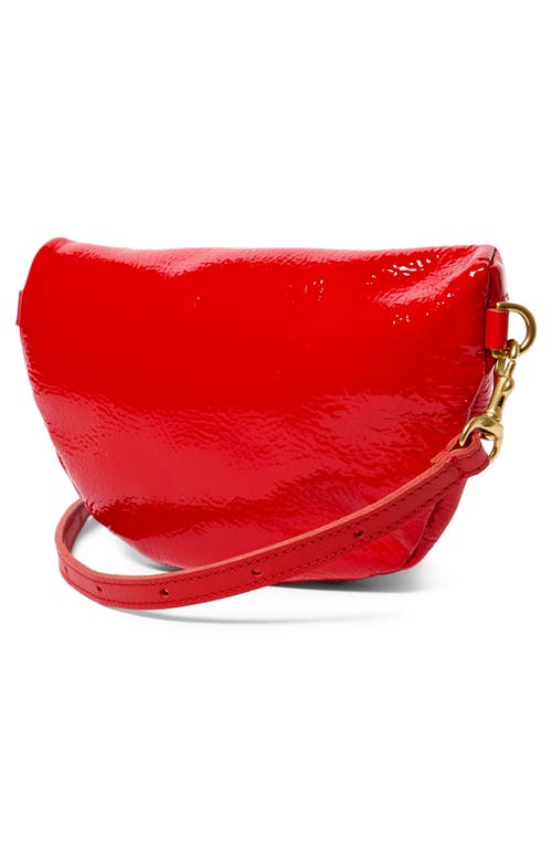Clare V . Petite Patent Leather Belt Bag In Red