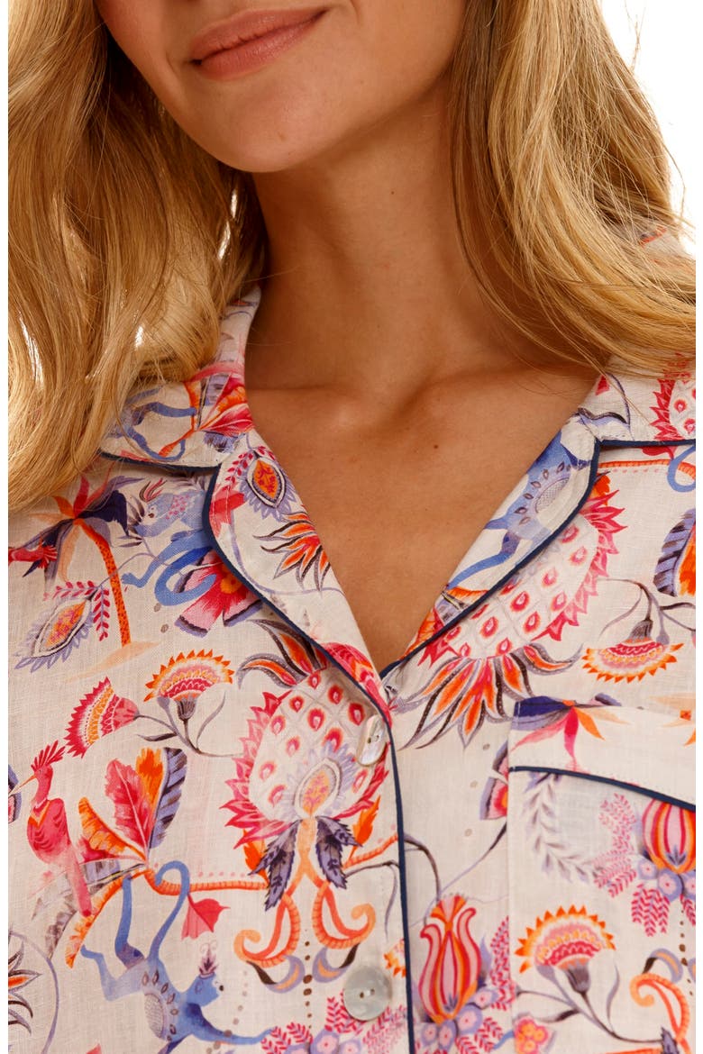Emma Wild Rafiki Linen Pajamas, Alternate, color, PINK