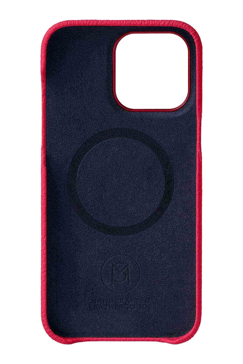 Leather Phone Case iPhone 15 Pro Max, Alternate, color, Shibuya Fuchsia