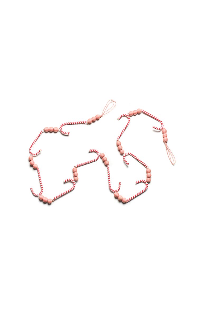 Red Candy Cane Garland, Main, color, Red