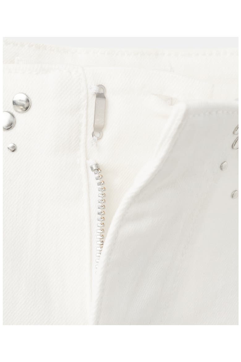 Kids' Studded Denim Shorts, Alternate, color, OFF WHITE