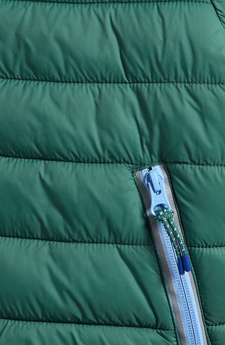 Mini Boden Kids' Pack Away Quilted Jacket, Alternate, color, Green And Blue