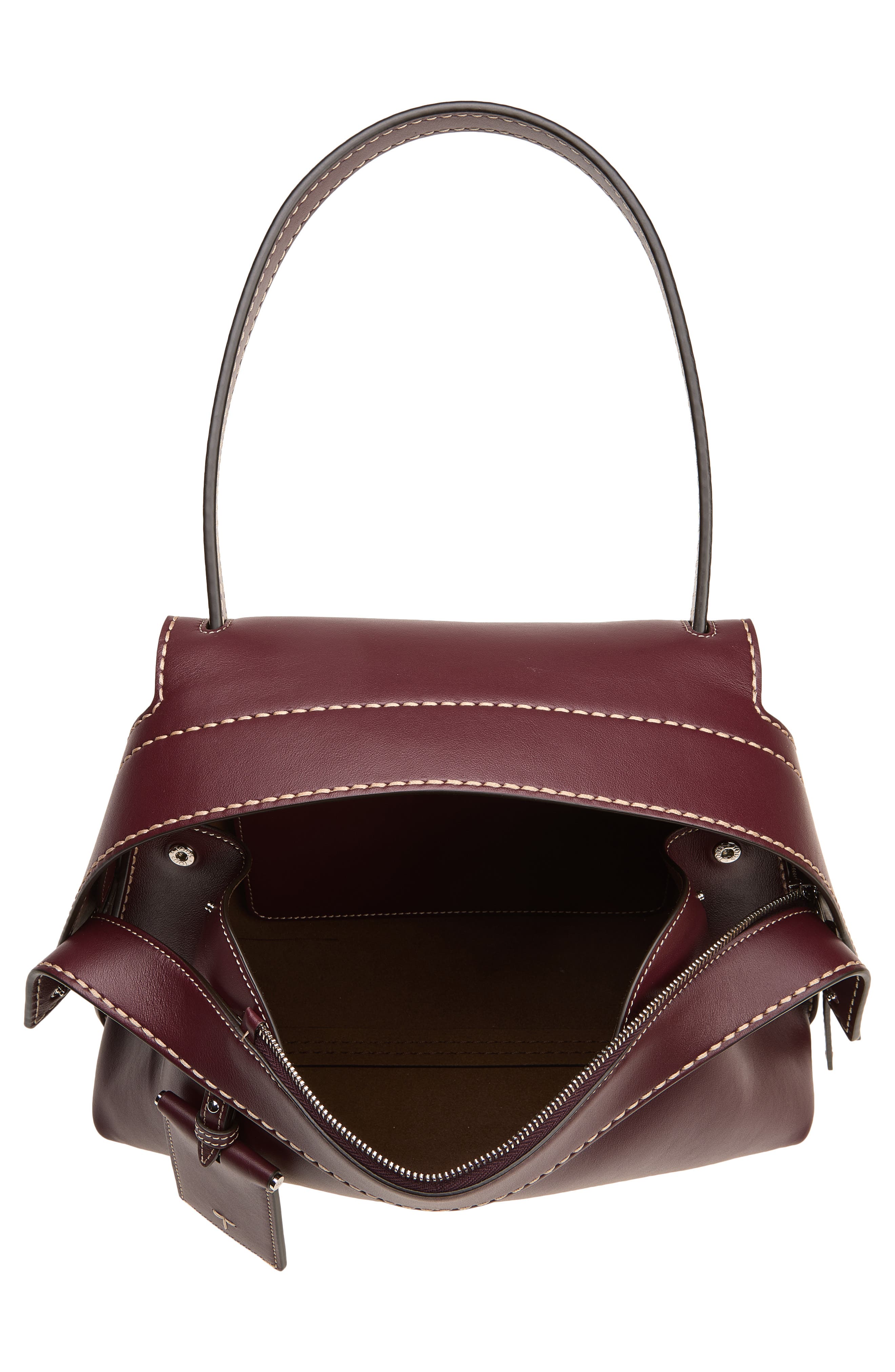 Wav Leather Shoulder Bag, Alternate, color, KRAFT CHIARO