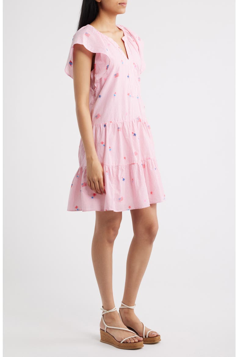 Norella Cotton Minidress, Alternate, color, PARADISE PUNCH CELEBRATION