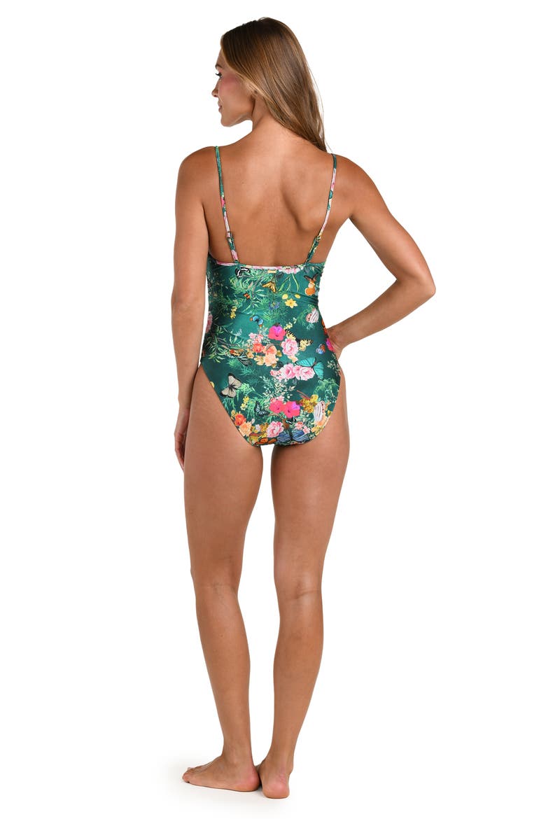 Lilou Print One-Piece Swimsuit, Alternate, color, GREEN MULTI