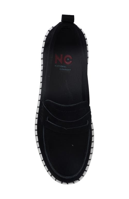 National Comfort Makota Suede Loafer In Black Suede
