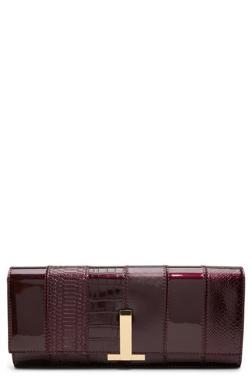 Aldo Alarissaa Faux Leather Clutch In Purple