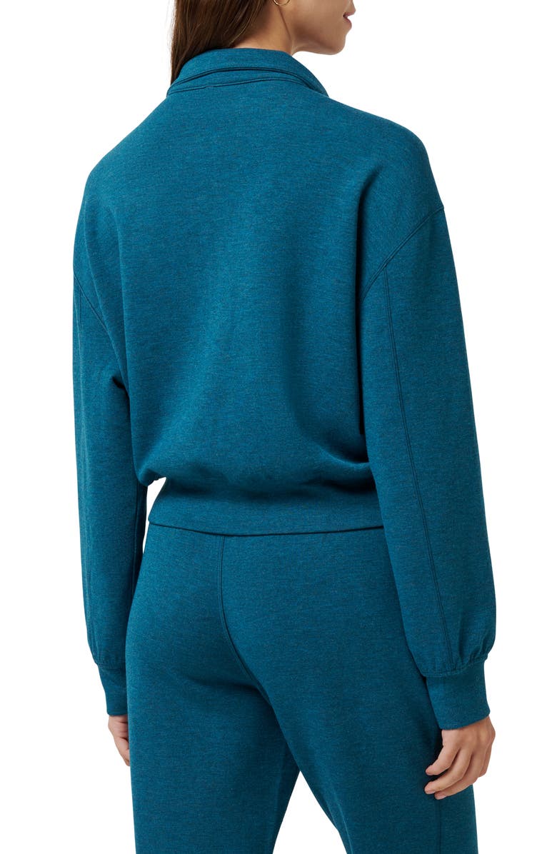 TravisMathew Skyloft Soft Echo Half Zip Pullover, Alternate, color, Heather Reflecting Pond