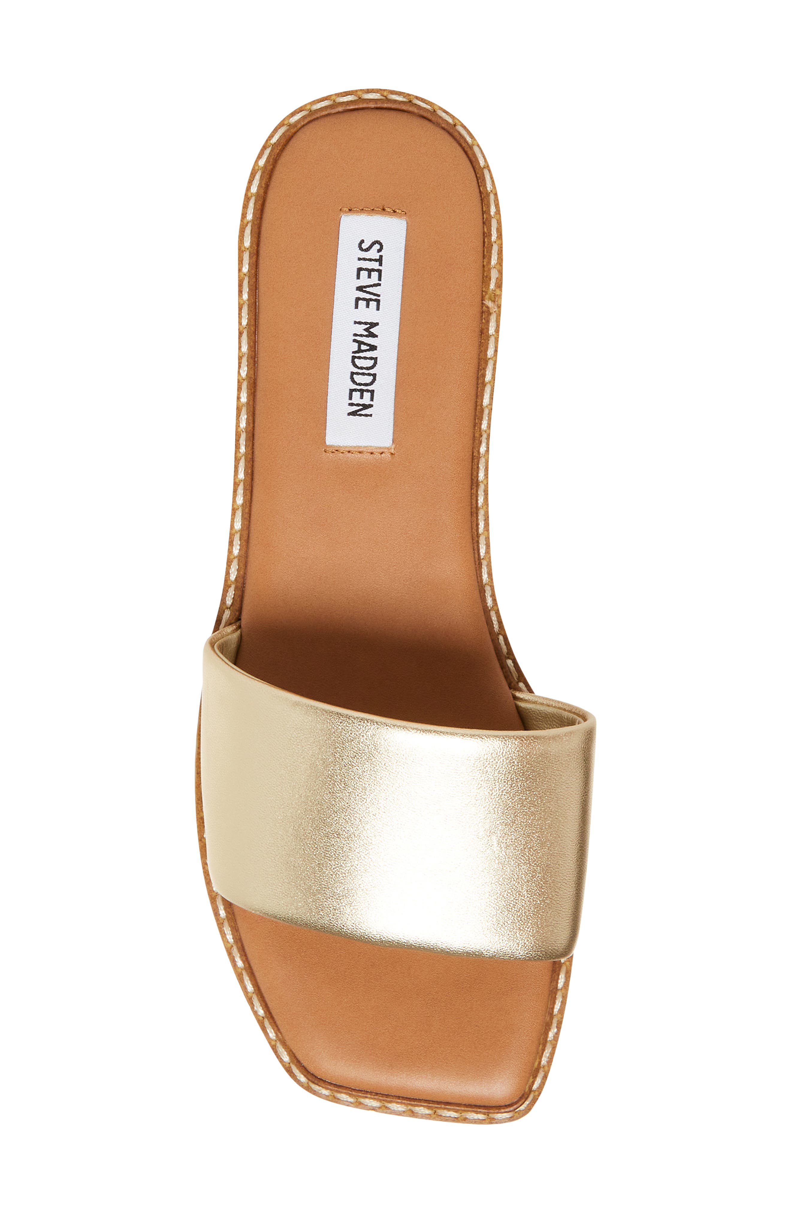 Sandra Slide Sandal, Alternate, color, GOLD LEATH
