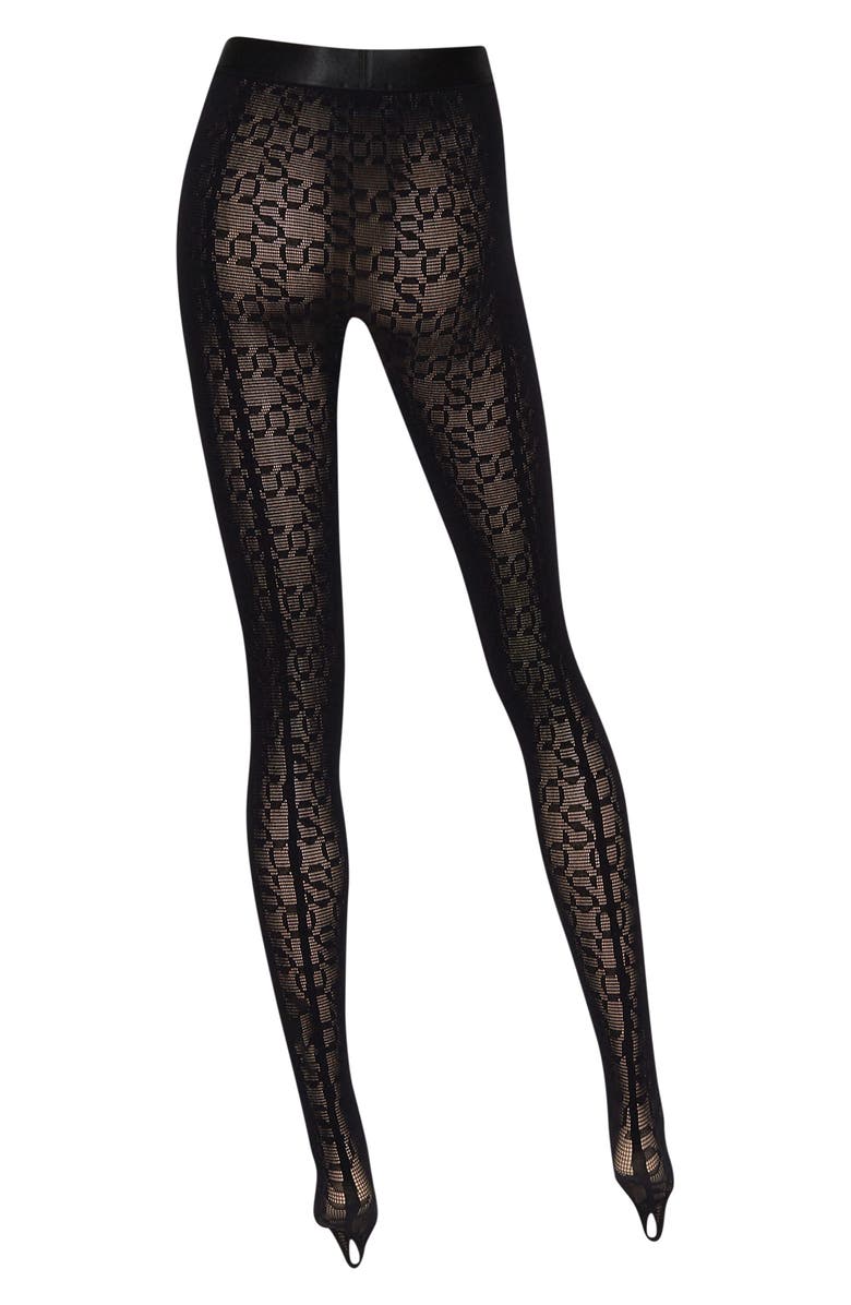 Wolford Intricate Stirrup Tights, Alternate, color, 