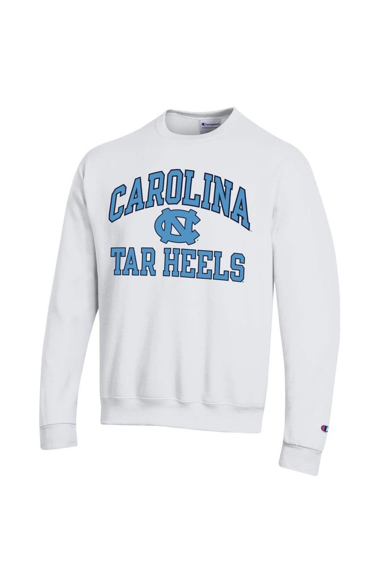 Champion Men's Champion White North Carolina Tar Heels High Motor Pullover Sweatshirt, Alternate, color, 