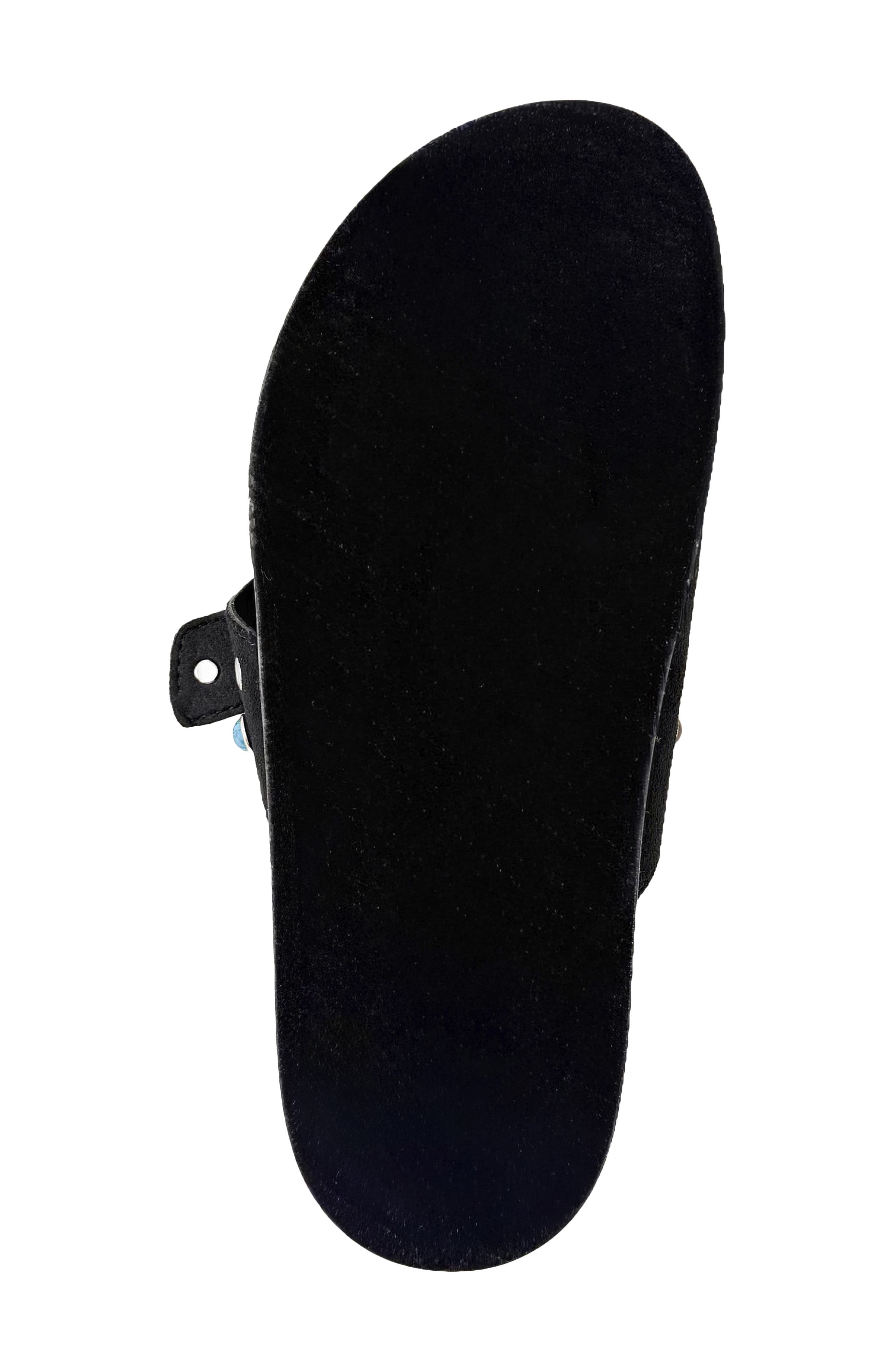 SHUSHOP Bloom Slide Sandal, Alternate, color, Black