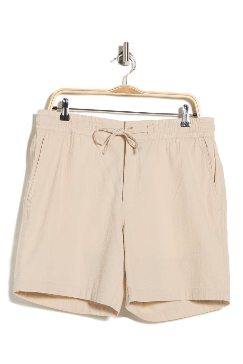 7-Inch Cotton Seersucker Shorts, Alternate, color, GREY MOONBEAM
