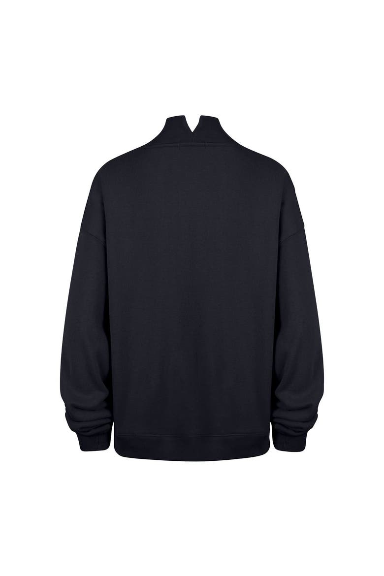 Women's '47 Navy Boston Red Sox Oversized Vantage Mock Neck Sweatshirt, Alternate, color, Navy