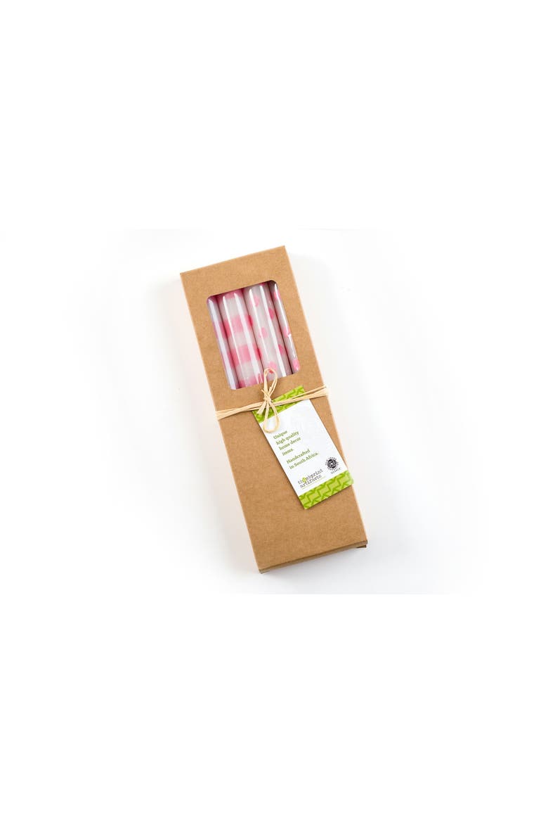 Pink Dots & Stripes Tapers - Gift Box of 4, Alternate, color, Pink Dots