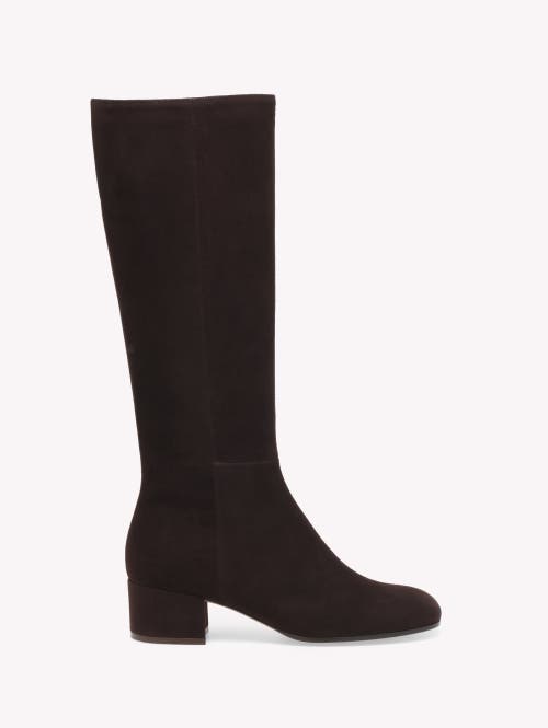 Gianvito Rossi 45 Suede Knee-high Boots In Brown